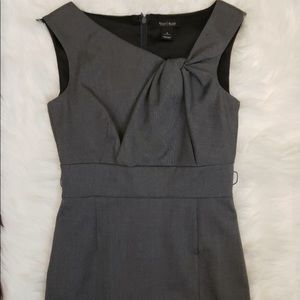 White House Black Market Gray Fitted Sheath Dress